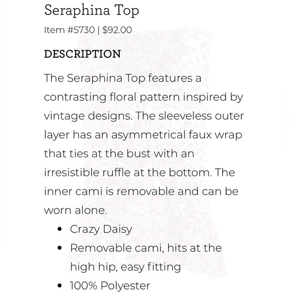 Cabi Seraphina top size medium - Picture 3 of 6